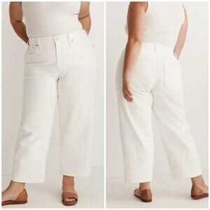Madewell The Plus Perfect Vintage Wide-Leg Crop Jean 20W Tile White